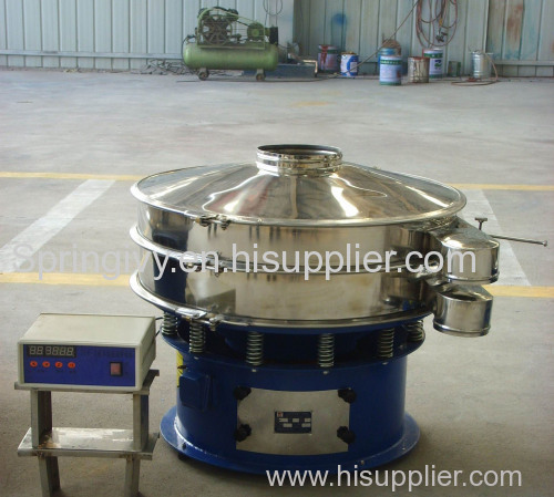 Ultrasonic vibrating screen for superfine particles