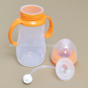 Silicone baby bottles made from 100% food grade silicone
