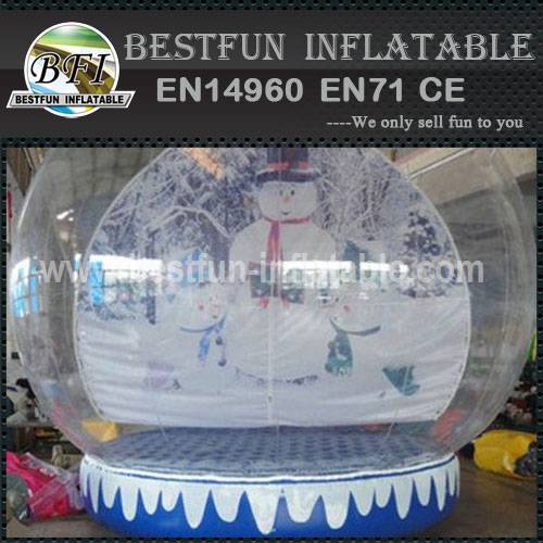 Outdoor inflatable snow globe