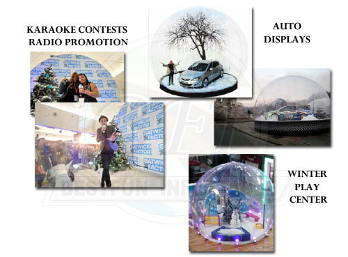 Customized inflatable snow globe