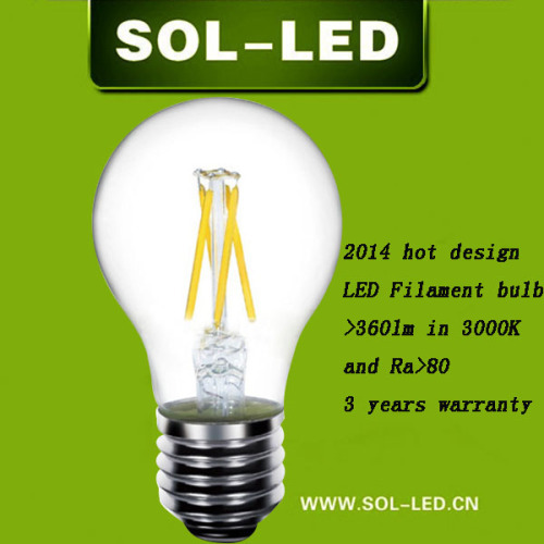 4W 4.2W 5W New LED Filement Bulb 3 years warranty