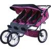 Triple Jogging Stroller Pink Gray