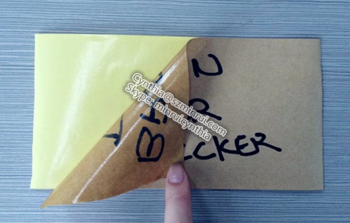 Custom Brown Kraft Paper Adhesive Sticker Paper