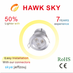 hot sale high lumen led downlight CE ROHS 3 years warranty warm white led downlight factory