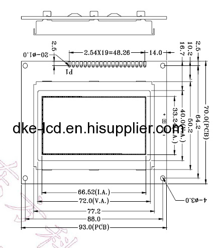 STN Negative 128*64 dots LCD Module