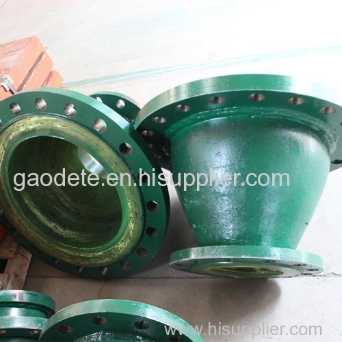 PU lined wear resistant reducer pipe