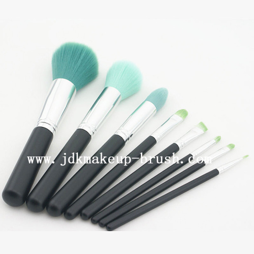 Green Colored Hair Make Up Brush Set Design