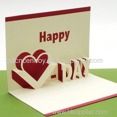 Pop-Up 3D Card cutting folding machine 