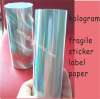 2014 latest hologram featuer security eggshell sticker and label paper