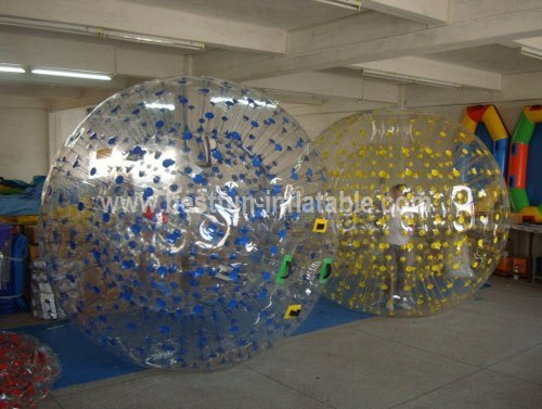 Inflatable snow globe rolling zorb ball