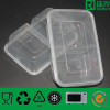 Divided Clear Microwave Safe Plastic Storage Box 650ml