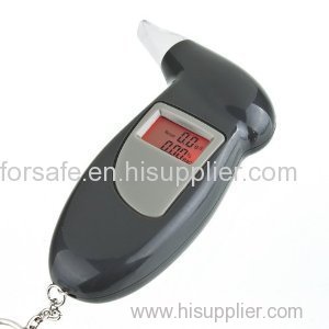 Digital alcohol breathalyzer with keychain