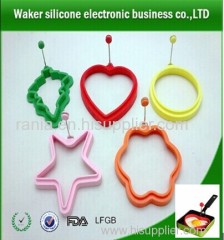 wholesale fashion silicone egg rings / heart shape egg rings/ star shape egg rings