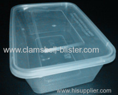 Disposable plastic clear food container