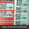 Custom tamper evident qr and barcode stickers with serials numbers Anti-tamper brittle qr and barcode destructible label