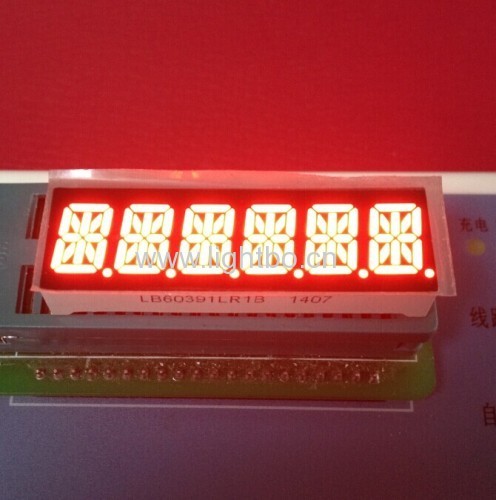 Custom 6 Digit 10mm 14 segment led display for instrument panel