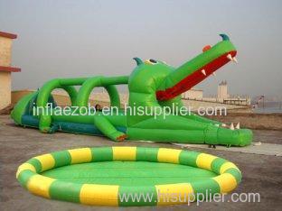 OEM Playground 0.9mm PVC Inflatable Swimming Pools / Not Rust and Easy to Pull Zip