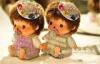 Cute Manual Mini USB Portable Charger 5200mAh / Diamante Monchhichi Dolls