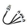 Black HTC One X 30 Pin / 8 Pin / Micro USB Charging Data Cable 5V 1A OEM
