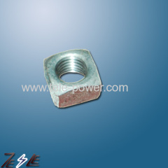 Square nut-pole line hardware