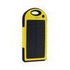 Yellow Weatherproof Solar Double USB Power Bank External Battery Pack For Iphone 4 4S 5 5S 5C