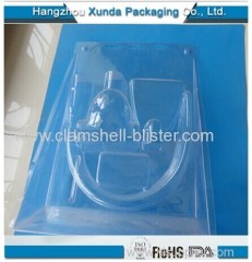 Plastic clamshell packaging for lock