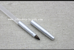 Frosted Handle Lip Brush With Metal Cap