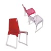 modern style pc plastic seat with metal frame chair