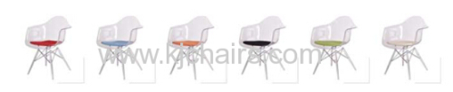 clear Legs Emaes Chair Leisure Plastic dining Chair