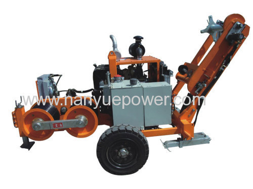 18 Ton hydraulic cable pulling winch puller tensioner transmission line conductor tension wire cable stringing equipment