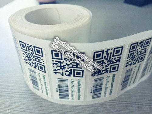 Custom Fragile Security Serial Barcode and QR Labels