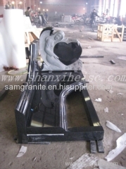 Professional Shanxi black granite G1405 tombstone