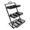 Supermarket 3-tier wire metal wire display stands shelving / rack systems for showing shoe