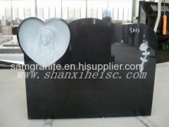 The beautiful carved Shanxi black granite G 1401 tombstone