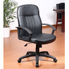 Black Bonded Leather staff task boss executive office Chair with durable nylon base L231