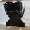 Heart-shaped Shanxi black granite G1401 tombstone