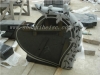 Heart-shaped Shanxi black granite G1405 tombstone