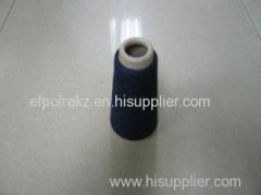 Black Dyed Recycled Spun Polyester Yarn for Ne 16/1- Ne 40/1