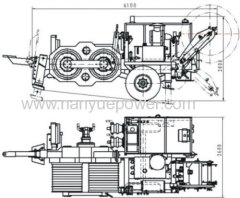 400kN Hydraulic Pulling Winch cable pulling truck puller machine