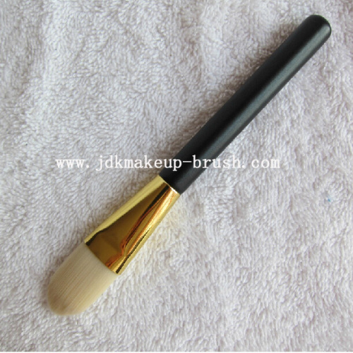 Gold Ferrule White Bristle Foundation Makeup Brushes