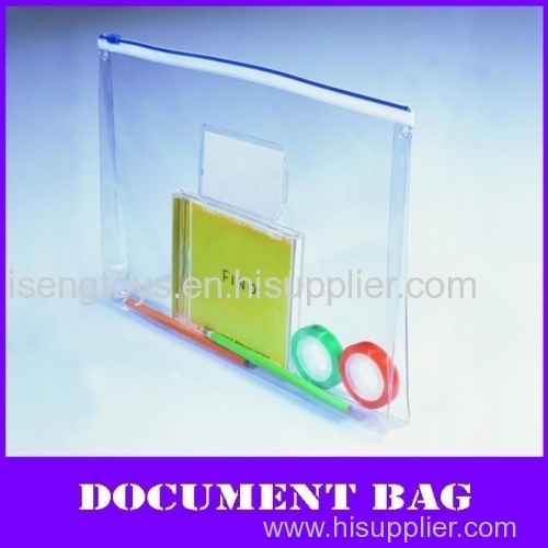 clear a4 pvc zipper documents bag