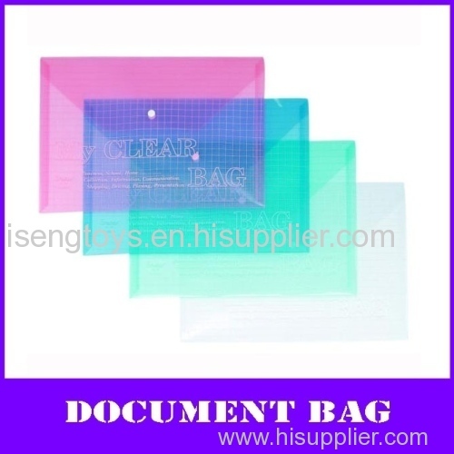 color a4 pp documents bag with button lock