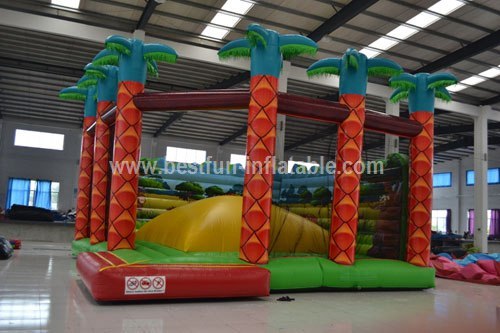 Inflatable rainforest jungle bouncer