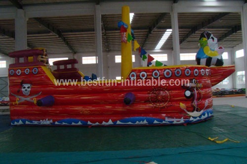 PVC cheap giant inflatable pirate ship bounce