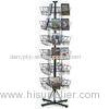 Wire Two sided Postcard Magazine Display Racks Stands with 8 wire shelves for exhibit