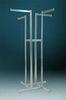Four Arms Metal Tube Clothes Display Stands For Home / Hotel