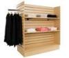 Commercial Garment Retail display racks / MDF four side clothes display stand hangers