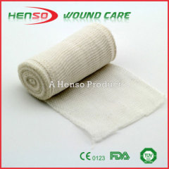 HENSO Hot Sale Elastic Bleached Thick PBT Bandage