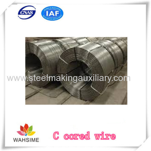 C Cored Wire Steelmaking auxiliary from China factory manufacturer use for electric arc furnace