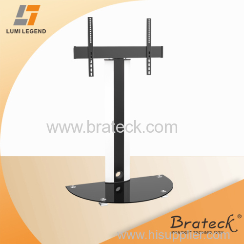 Aluminum Free Standing Glass and Metal TV Stand